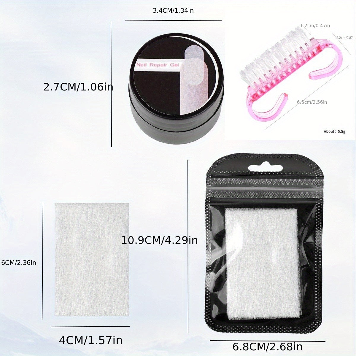 5 Pcs Instant Nail Gel - Protects Cracked Natural Nails - Nail Gel Kit For Emergencies