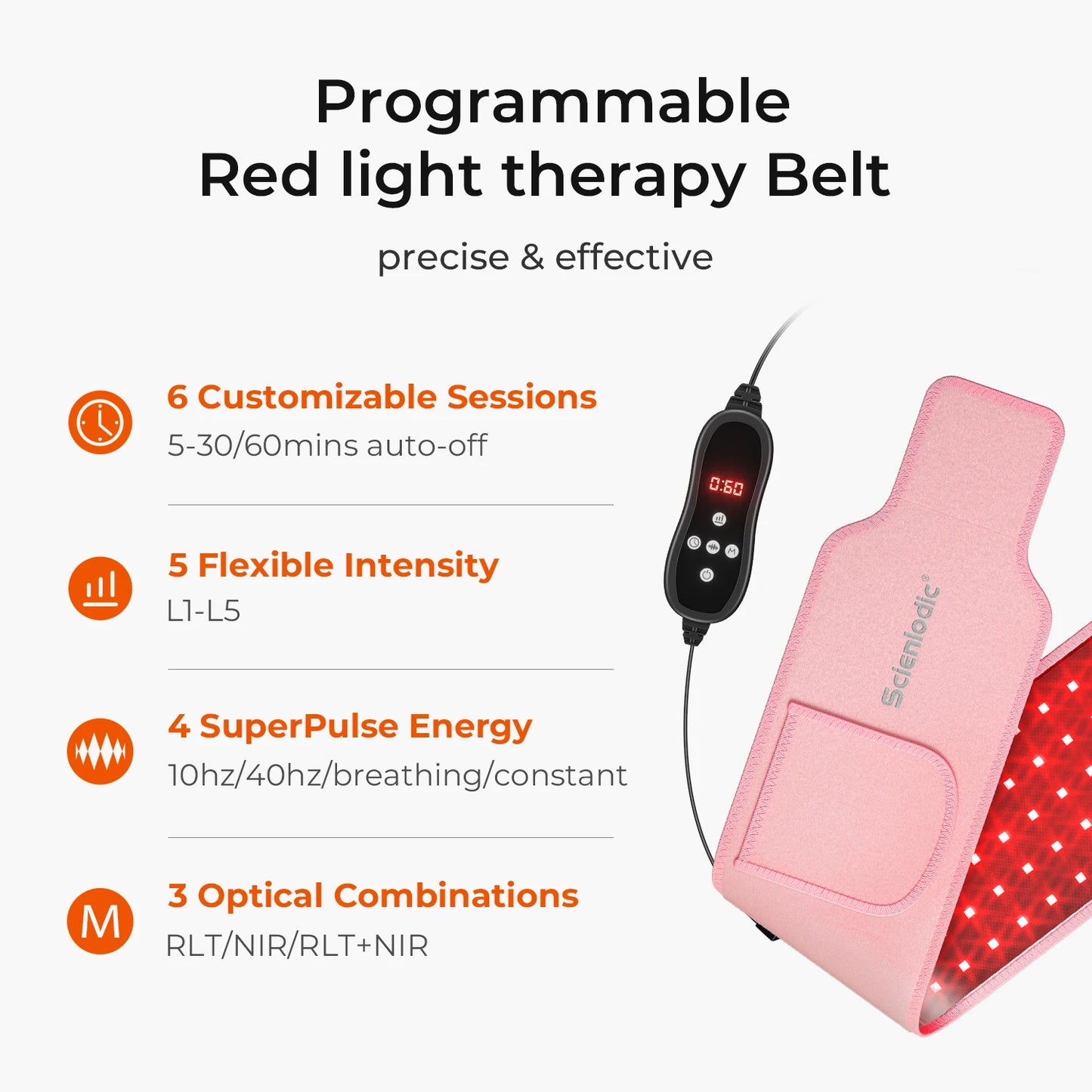 100 LED Fat Loss Belt Red with light therapy