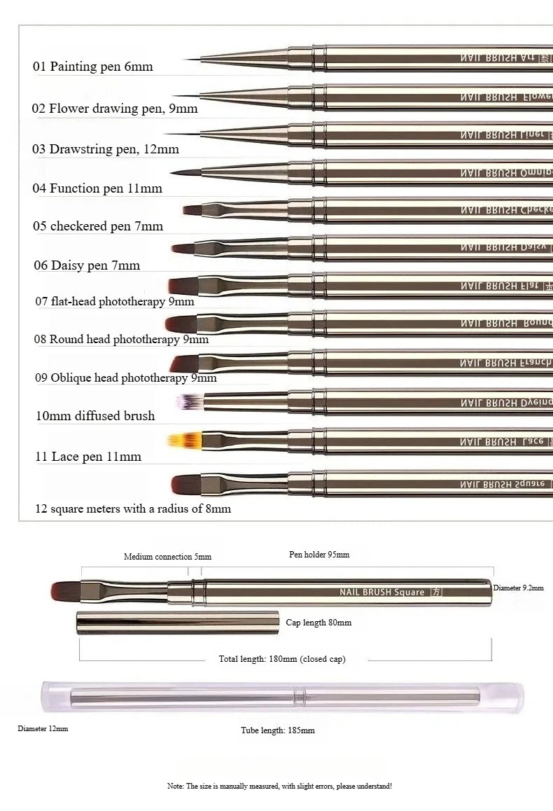 Nails Art Brush Pen 3D